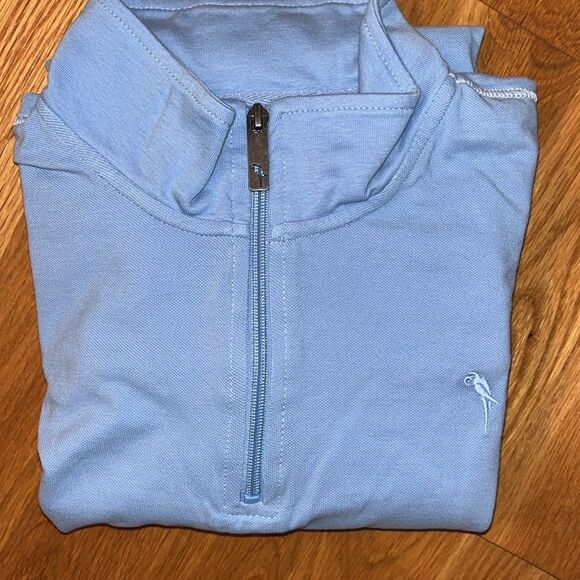 New Jimmy Buffet Margaritaville Carolina Blue Parrot Island Reserve Sweatshirt L - Picture 1 of 10